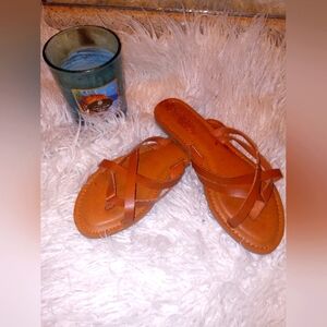 XOXO strappy brown sandals